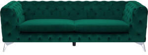 Beliani Sotra 3-seater sofa in green fabric