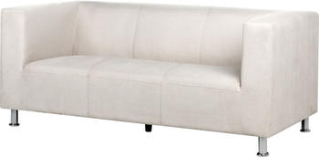 Beliani Floro 3 Seater Sofa White Fabric