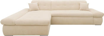 Domo Polstermöbel Ecksofa Moric Luxus XXL Cord 300x172x80 cm links creme