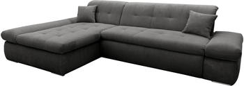 Domo Polstermöbel Ecksofa Moric Luxus XXL Cord 300x172x80 cm links grau