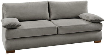luma-home Schlafsofa Feincord 201x110x81 cm hellgrau