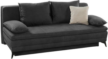 luma-home Schlafsofa Feincord 202x105x81 cm anthrazit