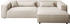 LeGer Home Ecksofa PIARA 267x66x167 cm Cord Ottomane rechts hellbeige