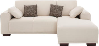 Home Affaire Ecksofa Bornholm incl. 2 Kissen 234x85x162 cm Struktur Recamiere rechts beige natur