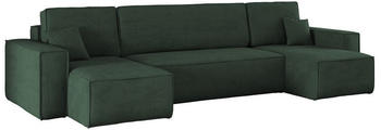 Kaiser M&ouml;bel Ecksofa U-form BEST Dicker Cord Gr&uuml;n