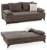 luma-home Schlafsofa Feincord 201x110x81 cm Braun