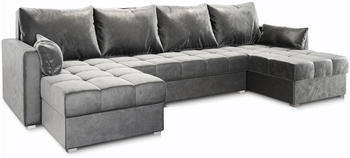masseno Ecksofa NAKO U-Form 289 cm PAROS 5 hellgrau