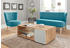 INOSIGN 2-Sitzer Campi 140x81x67 cm Luxus-Microfaser blau (petrol) 2-Sitzer bequemes Küchensofa stellbar (20596962-0)