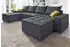 Collection AB Wohnlandschaft mit Bettfunktion Flachgewebe grau