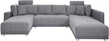 Places of Style Wohnlandschaft mit Bettkasten Orlando (337x180x69cm) Soft grau