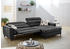 Jockenhöfer Gruppe Ecksofa Double-One (288x105x95cm) dunkelbraun schwarz