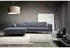Mid.you Ecksofa Dunkelblau 4-Sitzer Ottomane links L-Form 280x168 cm Hocker