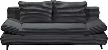 Mid.you Schlafsofa Hellgrau 2-Sitzer 212x88x101 cm schwarz