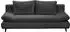 Mid.you Schlafsofa Hellgrau 2-Sitzer 212x88x101 cm schwarz
