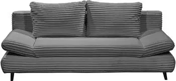 Mid.you Schlafsofa Hellgrau 2-Sitzer 212x88x101 cm anthrazit