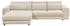Mid.you Ecksofa Creme 3-Sitzer L-Form 333x194 cm