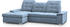 blau, mit Schlaffunktion: Woltra Carmen L-Form 264x105x165 cm links