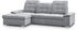 grau, mit Schlaffunktion: Woltra Carmen L-Form 264x105x165 cm links