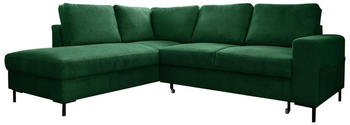 Mid.you Eckschlafsofa Smaragdgr&uuml;n 6-Sitzer 237x197 cm Bettfunktion erh&auml;ltlich Armteil rechts