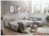 Mid.you Wohnlandschaft Anthrazit Silber 4-Sitzer Schaumstoffflocken 91x338 cm