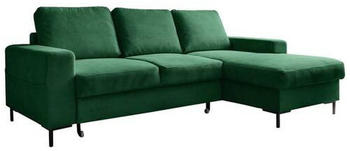 Mid.you Eckschlafsofa Smaragdgr&uuml;n 4-Sitzer 236x148 cm Bettkasten erh&auml;ltlich Bettfunktion