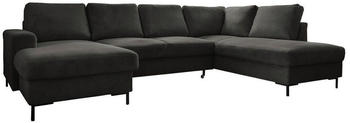 Mid.you Wohnlandschaft Grau 8-Sitzer U-Form 303x197 cm