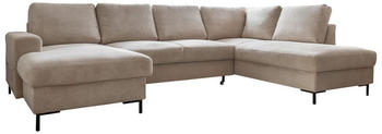 Mid.you Wohnlandschaft Beige 8-Sitzer U-Form 303x197 cm