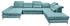 Mid.you Wohnlandschaft Türkis 8-Sitzer U-Form 350x245 cm Armteil links