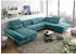 Mid.you Wohnlandschaft Türkis 8-Sitzer U-Form 350x245 cm Armteil links