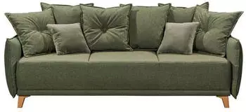 Mid.you Schlafsofa Grün 3-Sitzer Schaumstoffflocken 232x91x105 cm