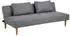 Mid.you Schlafsofa Grau Eiche Metall Uni 2-Sitzer 180x74x86 cm