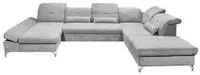 ED EXCITING DESIGN Wohnlandschaft "Melfi U-Form mit Bettfunktion, Bettkasten" Arm- &