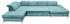 Mid.you Wohnlandschaft Türkis 8-Sitzer U-Form 350x245 cm Armteil rechts
