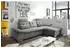 Mid.you Ecksofa Grau Uni Polyester Ottomane rechts L-Form 268x170 cm