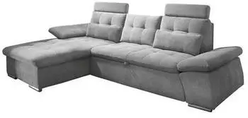 Mid.you Ecksofa Grau Uni Polyester L-Form links montierbar 268x170 cm