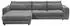 Mid.you Ecksofa Anthrazit 3-Sitzer L-Form 333x194 cm