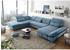 Mid.you Wohnlandschaft Blau 8-Sitzer U-Form 350x245 cm Armteil rechts