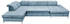 Mid.you Wohnlandschaft Blau 8-Sitzer U-Form 350x245 cm Armteil rechts