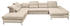 Mid.you Wohnlandschaft Sand 8-Sitzer U-Form 350x245 cm Armteil rechts