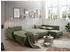 Mid.you Wohnlandschaft Grün 4-Sitzer Schaumstoffflocken 91x338 cm