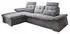 Mid.you Ecksofa Dunkelgrau Uni Polyester Ottomane links L-Form 268x170 cm