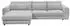 Mid.you Ecksofa Hellgrau 3-Sitzer L-Form 333x194 cm