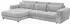 Mid.you Ecksofa Hellgrau 3-Sitzer L-Form 333x194 cm
