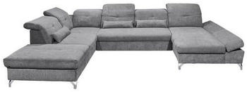Mid.you Wohnlandschaft Dunkelgrau 8-Sitzer U-Form 350x245 cm Armteil rechts
