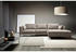 Mid.you Ecksofa Hellgrau 4-Sitzer Ottomane rechts L-Form 280x168 cm Hocker