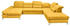 Mid.you Wohnlandschaft Gelb 8-Sitzer U-Form 350x245 cm Armteil links