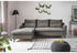 Mid.you Eckschlafsofa Stylish Stan Dunkelgrau massiv Uni 4-Sitzer 230x150 cm
