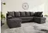 Jockenhöfer Arktis U-Form 260x85 cm Luxus-Microfaser Ottomane beidseitig