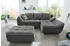 Jockenhöfer Ecksofa GRUPPE Genua L-Form 250x92x179 cm Microfaser-Struktur fein Ottomane beidseitig montierbar grau/dunkelgrau
