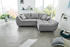 Jockenhöfer Ecksofa GRUPPE Genua L-Form 250x92x179 cm Microfaser-Struktur fein Ottomane beidseitig grau/grau hellgrau/grau hellgrau